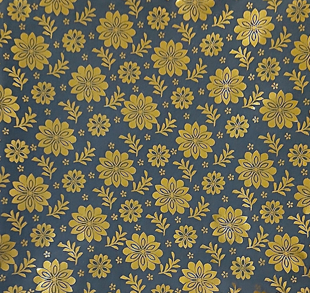 Lakshmi Maa Collection's Rumala Sahib Double Set Gray Golden with Beautiful gota (4 PEC.)