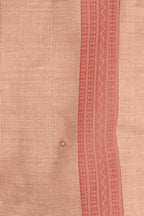 Exotic India Men's Kutch with Woven Border and Embroidered Mirrors Pure Wool Shawl (SWI77--pink-sand)
