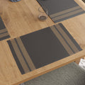 Encasa XO Dining Table Placemats, Ribbed Cotton Non-Slip Place Mats Ladder Grey Kafalo