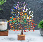 HindCraft Chakra Tree for Positive Energy & Healing | Feng Shui Seven Chakra Tree of Life with Crystals & Stones | Home Décor for Living Room & Spiritual Spaces