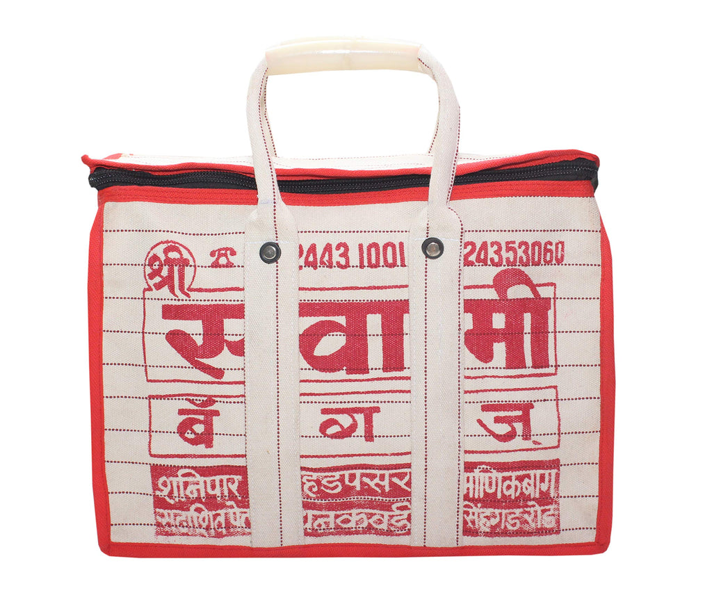 Goodluck Cotton Canvas Grocery Shopping Bag Extra Large Heavy Duty Handcrafted Multipurpose Bag for Grocery Milk Vegetable Storage ((12 X 7 X 16)