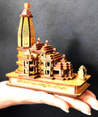 HaridwarDivine Light Weight Shri Ram Mandir Ayodhya 3D Model Wooden Hand Carved Temple