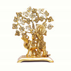 KridayKraft Metal Krishna Idol Statue with kamdhenu Cow Standing Under Tree Showpiece Figurine for Pooja Room & Gift,Decorative Religious Statue for Home,Office & Table...