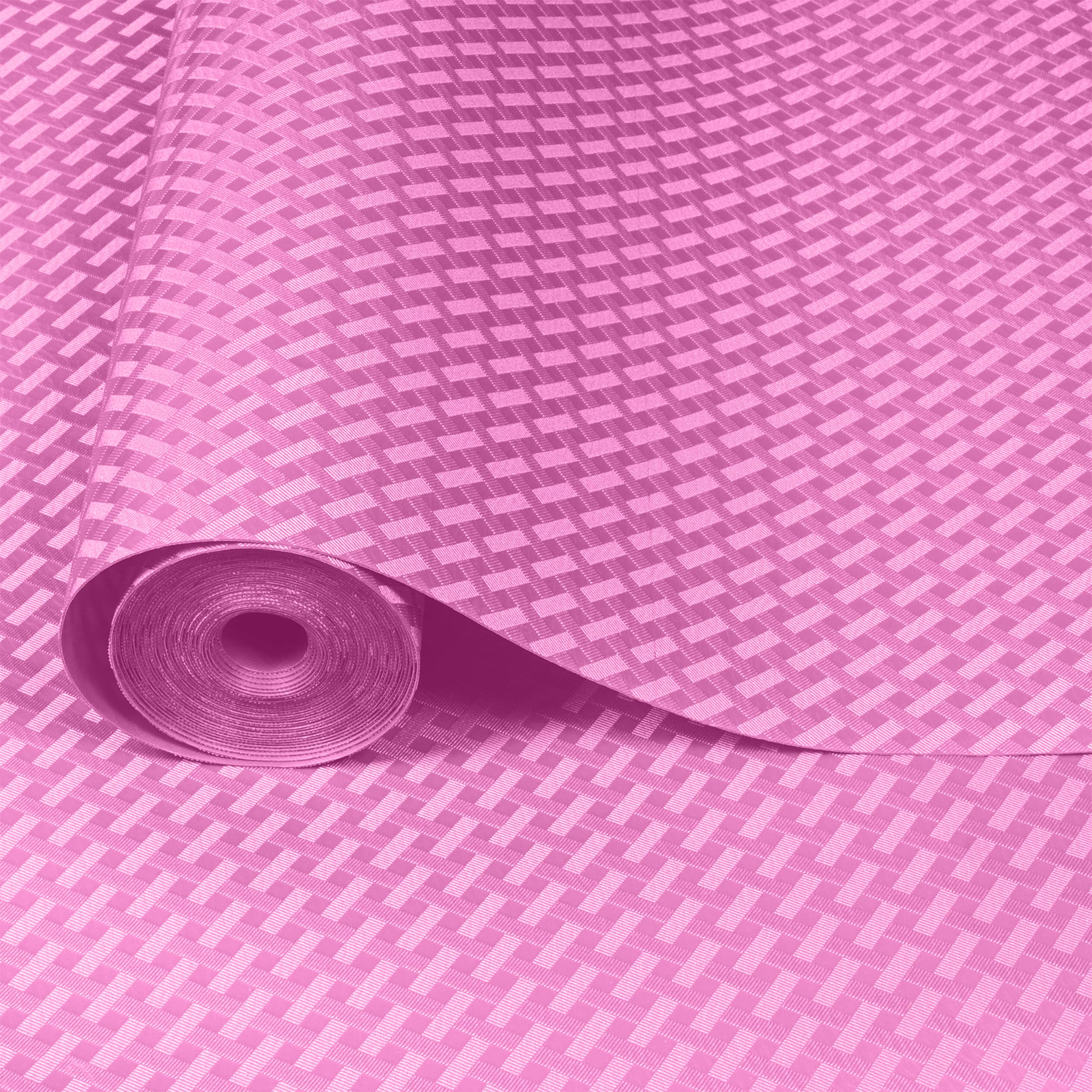 ElastPro EVA Food Grade Washable Anti Slip Mat/Sheet for Fridge, Shelf Liner, Table, Kitchen Drawer mat (Pink Crossed Stripe, 5 Meter) Kafalo