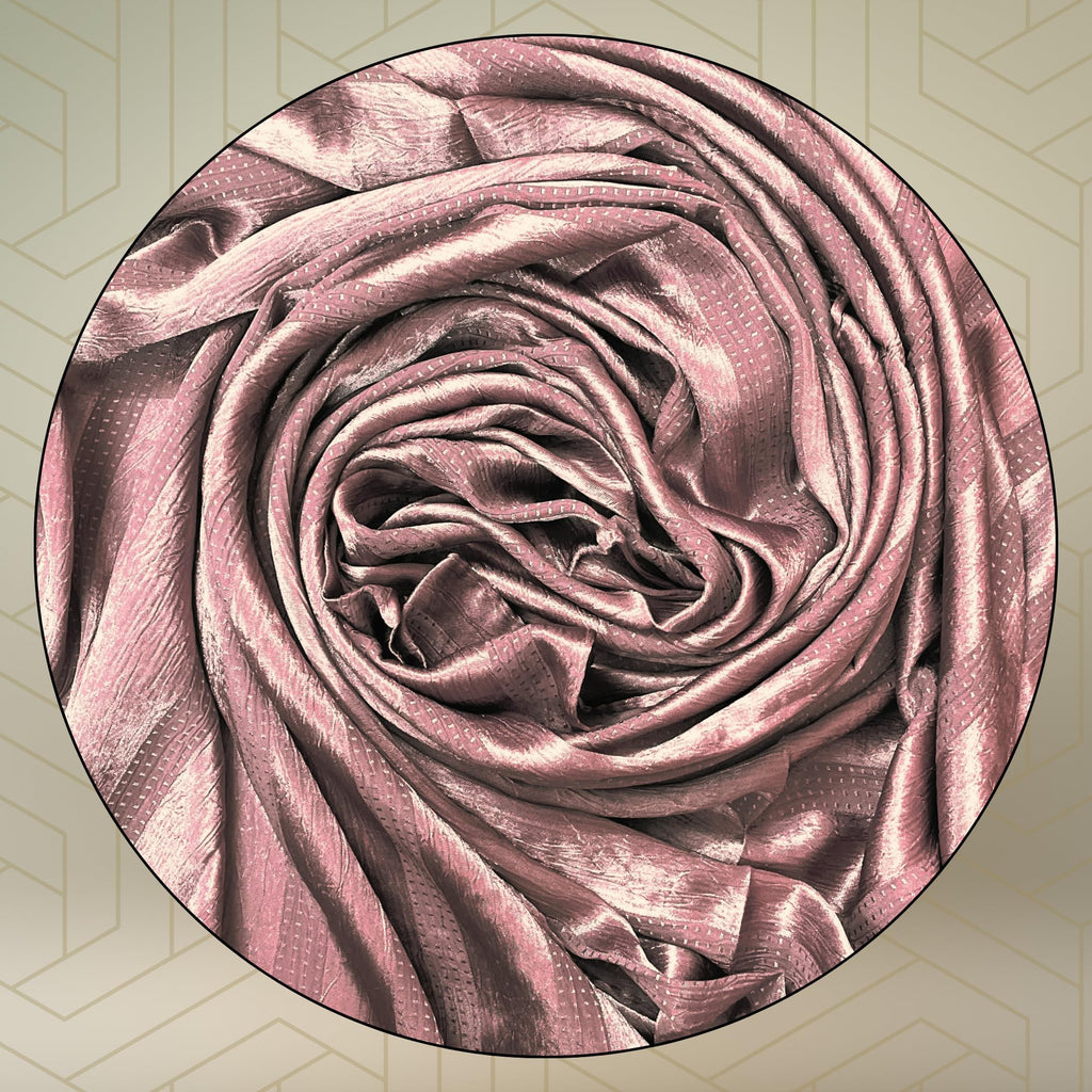FAHABO Scarf Woman Premium Self-Woven Satin Silk Scarves | Hijab Scarf | Headscarf | Neck Scarf | Stoles | Wraps (Copper Mauve)
