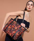 Lookout Fashion Luxe Tote Handbag (fit 15.6 inch laptop) (Red Flair)