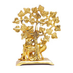 KridayKraft Metal Krishna Idol Statue with kamdhenu Cow Standing Under Tree Showpiece Figurine for Pooja Room & Gift,Decorative Religious Statue for Home,Office & Table...