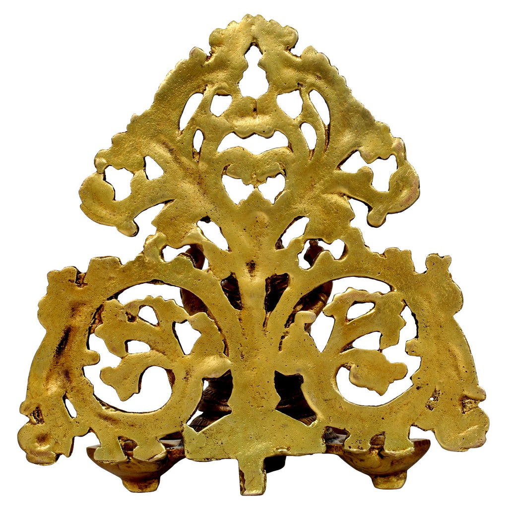 Svarup Brass Ganesh Diya with 6 Slots: Ideal for Aarti, Puja Room, Wall Hanging, Home Decor, Gift, Deepak, Oil Lamp, Showpiece, Feng Shui, and Diwali