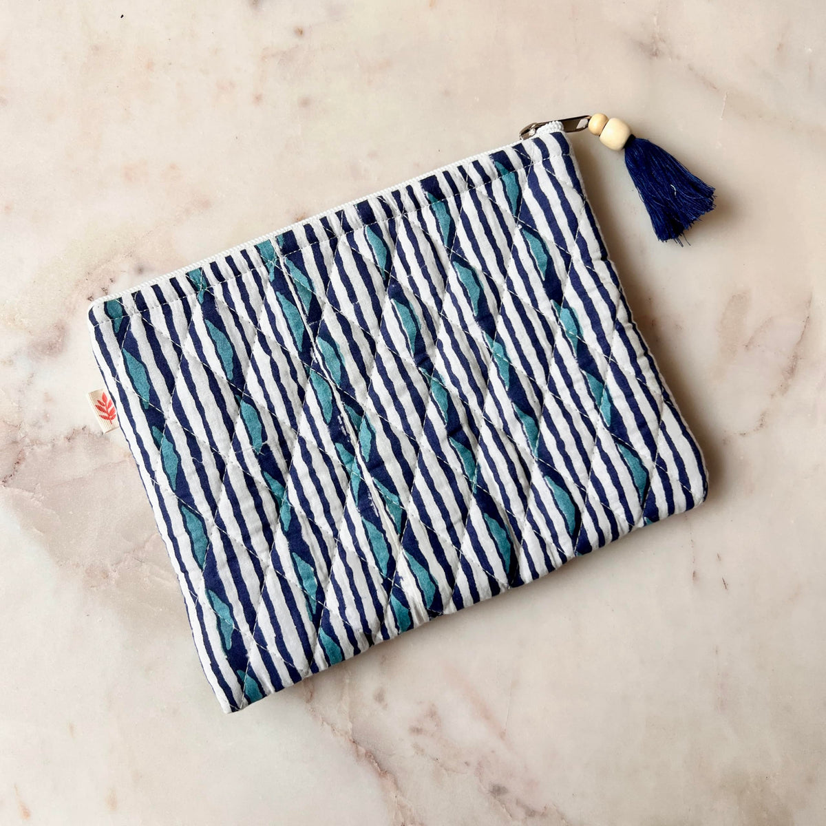 The Spring Story Cotton Handblock Printed Grocery Shopping Bags & Coin Pouch for Carry Milk Fruits Vegetable with Reinforced Handles Jhola Bag Kitchen Essential Reusable Shopping Grocery Bags, Blue