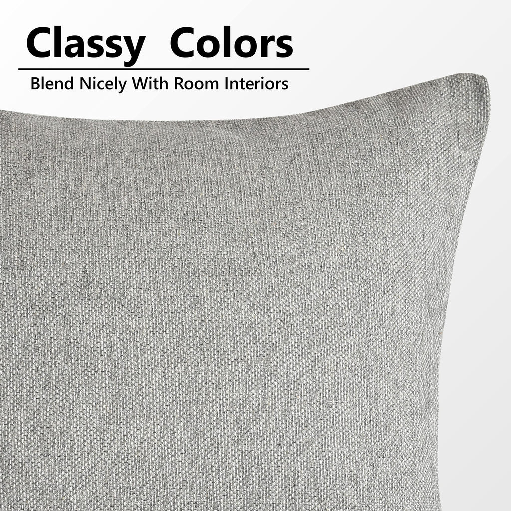 Yellow Weaves Jute Texture Cushion Covers, 16 X 16 Inches, Grey, 1 Piece-250 TC