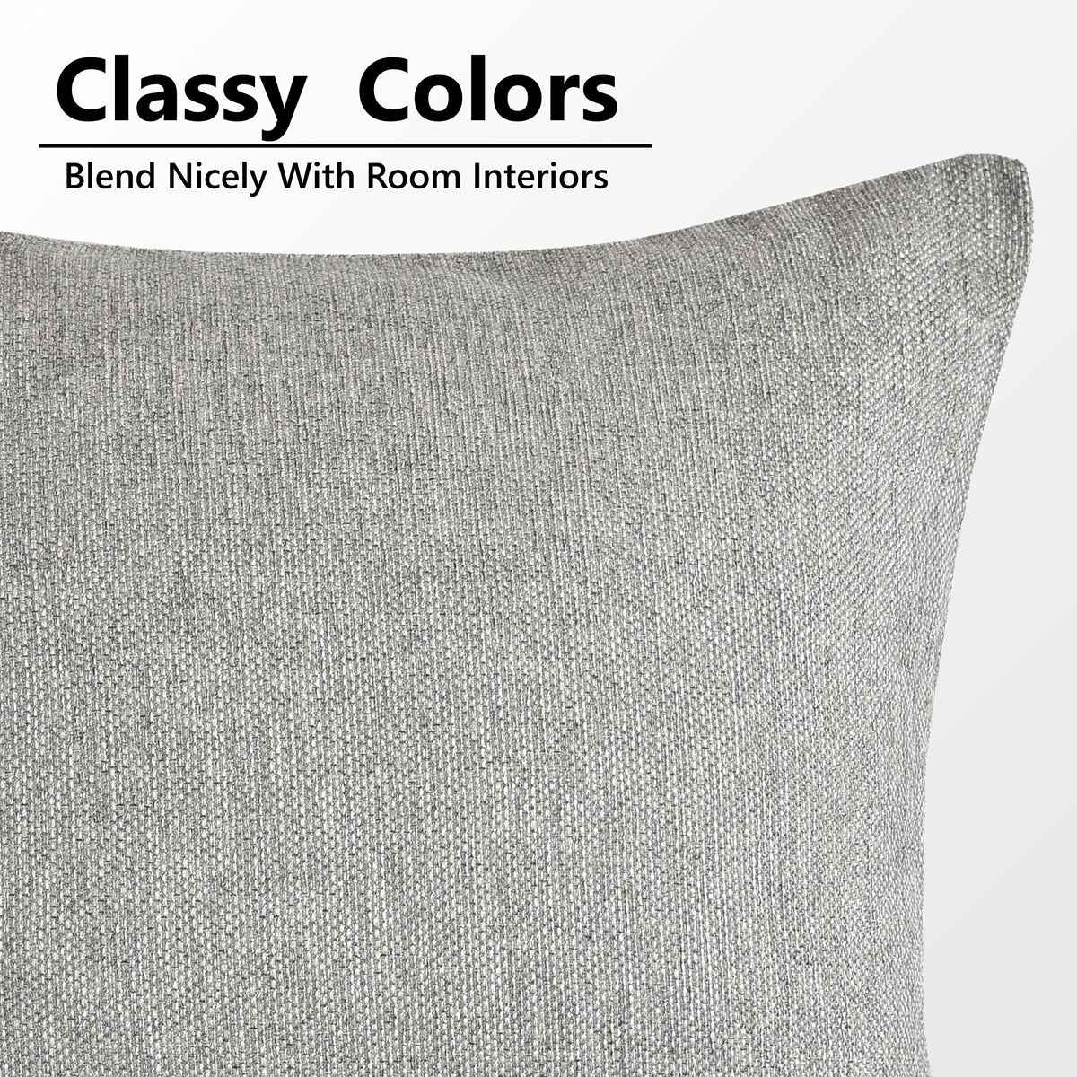 Yellow Weaves Jute Texture Cushion Covers, 16 X 16 Inches, Grey, 1 Piece-250 TC
