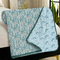 Story@Home AC Comforter Queen Size Cotton 100%| 150GSM 144 x 220 CM Quilt AC Blanket for Summer | AC Dohar Double Bed | Light Blue & Dark Cyan Blue, Aztec Reversible Design Duvet | All-Season Blanket2 Kafalo