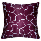 Vendola Decorative Satin Sofa Cushion Covers Set of 5, 16 inch x 16 inch, Sofa Cushion Pillow Cover, Maroon and Grey, Zipper Closure (Mohagany, 16X16 Inches)