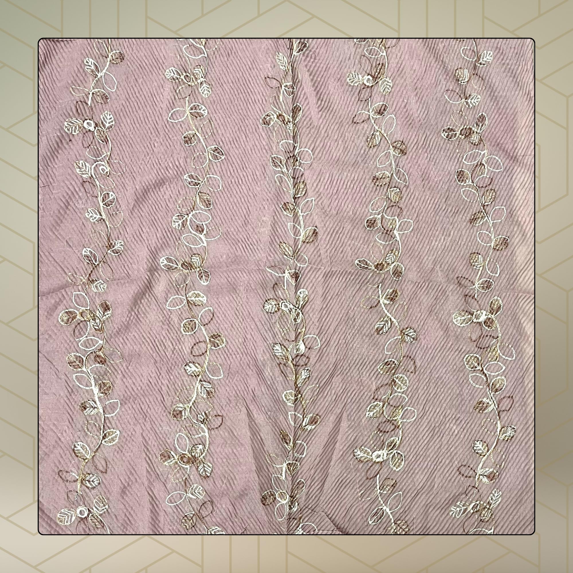 FAHABO Scarf for Women Stylish Pleated Viscose Cotton with Embroidery and Tassels | Hijab Scarf | Stole | Soft, Lightweight, and Latest Scarves | 72 x 33 Inches (Lilac Purple)