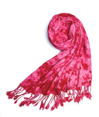 Chandwasia Rayon Scarf, scarves, stole & Shawl Batik Design for Men & Women for Summer & Winters(Light Magenta)