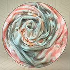 FAHABO Scarf for Women Stylish Printed Cotton Soft Stole | Hijab Scarf | Headscarf | Neck Scarf | Wraps (Peach, Grey) Size: 73 L x 35 W