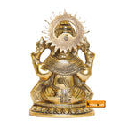 KridayKraft Laxmi ji Metal Statue for Pooja Room,Maa Laxmi Idol Murti Decorative Your Home,Office & Religious Idol Gift Article,Showpiece Figurines..., Gold
