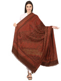 Pashtush Womens Jamawar Shawl Parent (Coffee)
