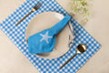 Glimpse Homes Embroidered Cotton Slub Table Napkins and Placemats Combo (Starfish Soiree, Set of 6) Kafalo