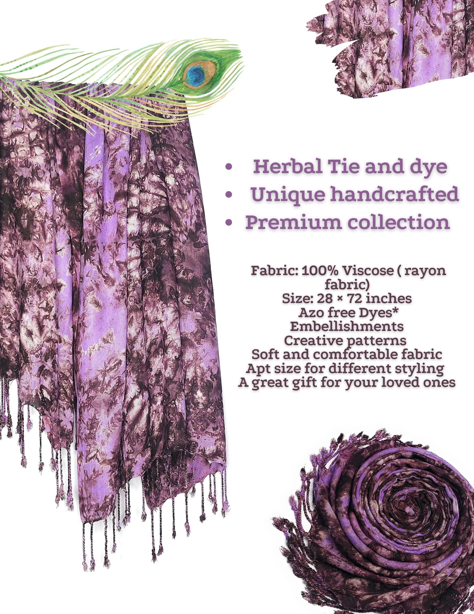 Chandwasia scarves, Viscose Rayon Fabric stole & Shawl || Scarf STOLE for Girls/Ladies/Women/Men for Summer & Winters_STOLE_Sep_05_D12
