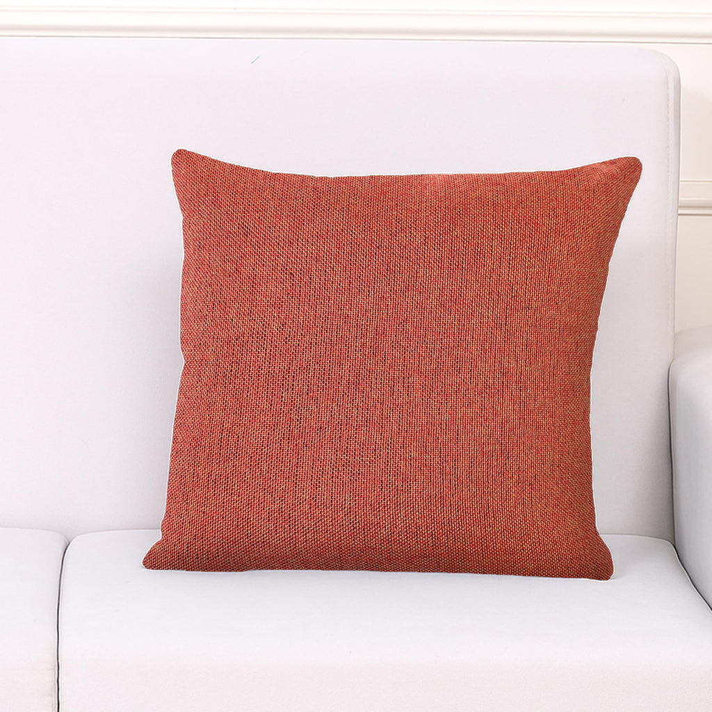Yellow Weaves Jute Texture Cushion Covers, 24 X 24 Inches, Orange, 1 Piece