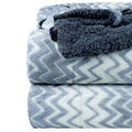 A Brand New - Umi Sherpa Zigzag Blanket for Winter Single Size 220GSM, Super Soft AC Blanket Single Bed, Ideal for Mild Winters, 60x90 inches (Grey & White, Single) Kafalo