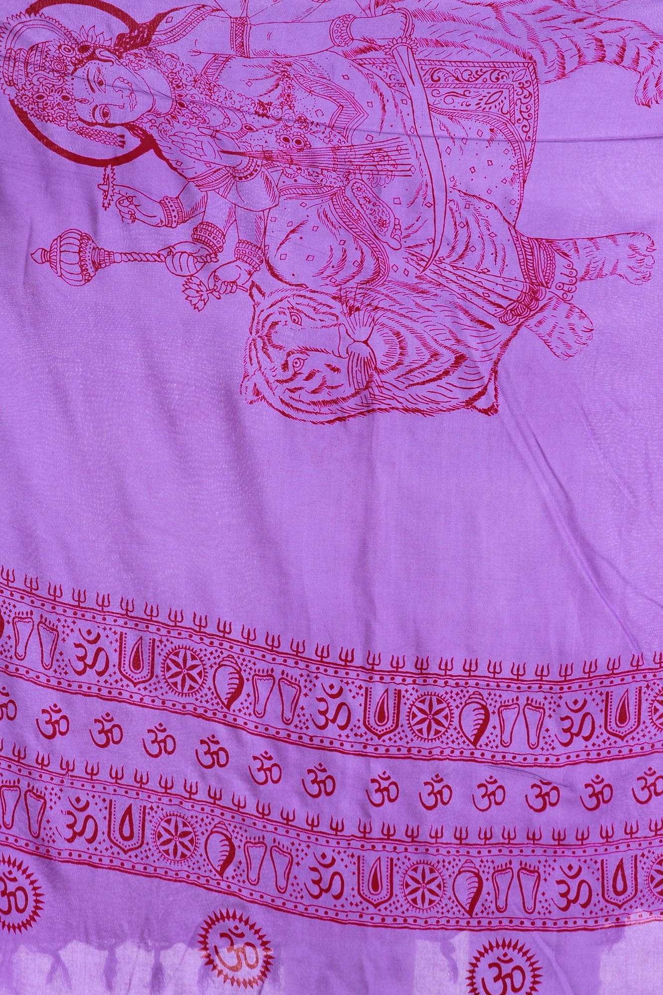 Exotic India Women's Maa Durga Prayer poly cotton Shawl