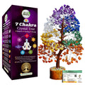 7 Chakra Crystal Tree 300 Beads – Original Natural Gemstones, Healing Bonsai Money Tree of Life for Home Decor, Vastu, Reiki, Feng Shui, Positive Energy, Prosperity & Good Luck