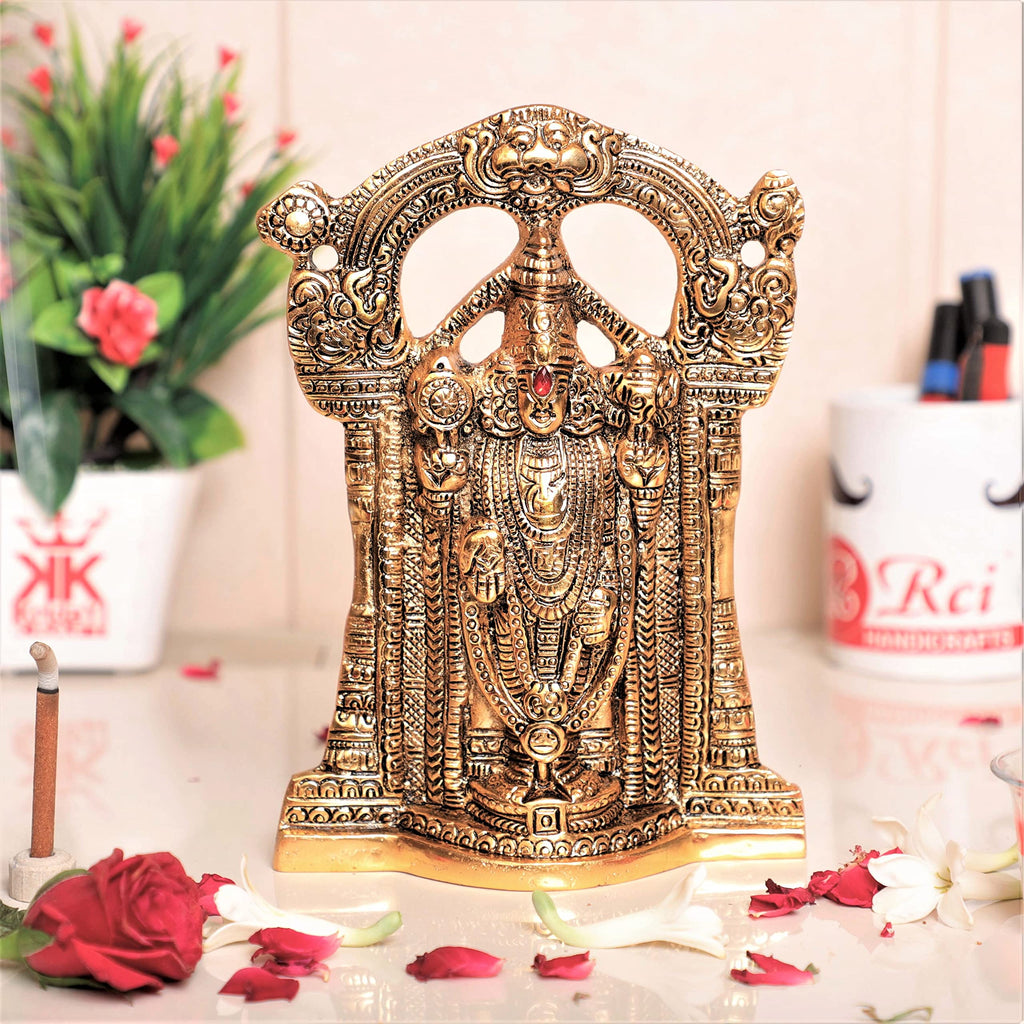KridayKraft Tirupati Balaji Metal Statue/Murti,Sri Venkateswara Murti,Balaji Idol Statue for Pooja,Home,Office Walls Decor.
