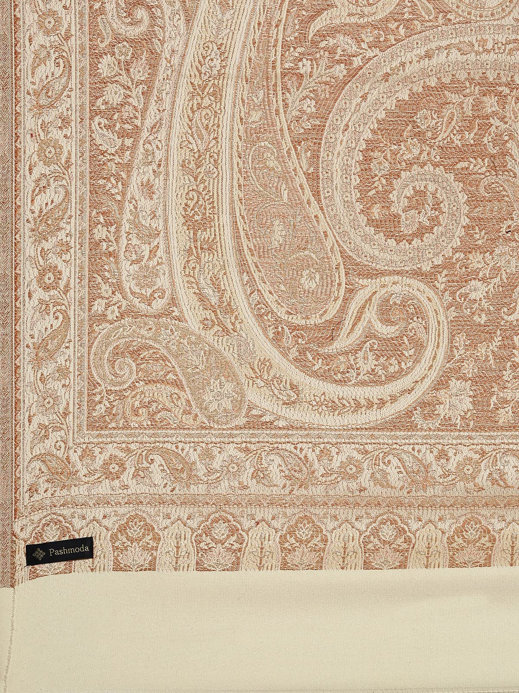 Pashmoda Women Shahnaz Antique Jamawar Shawl (Size: 101 X 203 CM)