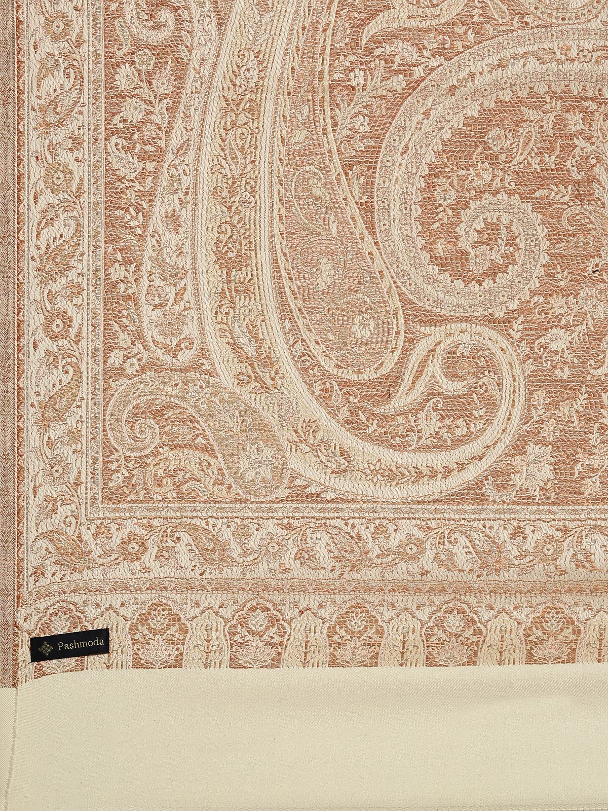 Pashmoda Women Shahnaz Antique Jamawar Shawl (Size: 101 X 203 CM)
