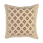DECOMIZER Jacquard Geomteric Cushion Covers 24 Inch X 24 Inch Set Of 3 Ethnic Motifs 240 TC Cushion Covers,Design- Diamond,Color- Cream