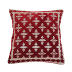 DECOMIZER Jacquard Geomteric Cushion Covers 16 Inch X 16 Inch Set Of 3 Ethnic Motifs 240 TC Cushion Covers,Design- Plus,Color- Maroon