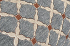 DECOMIZER Jacquard Geomteric Bolster Cover Set | 16x32 Inches | 200 Tc | Dewan Round Pillow Covers | Bed Side Long Pillow Case - (Bricks Coffee - Set of 2)