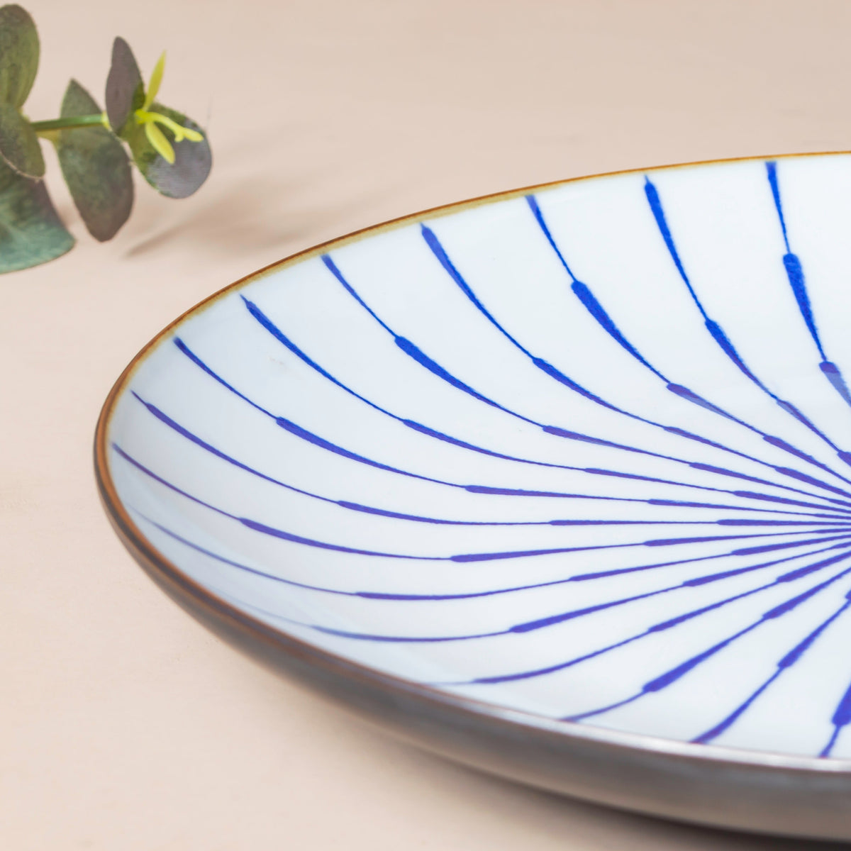 Caspian Cobalt Blue White Plate 7.5 Inch Nestasia