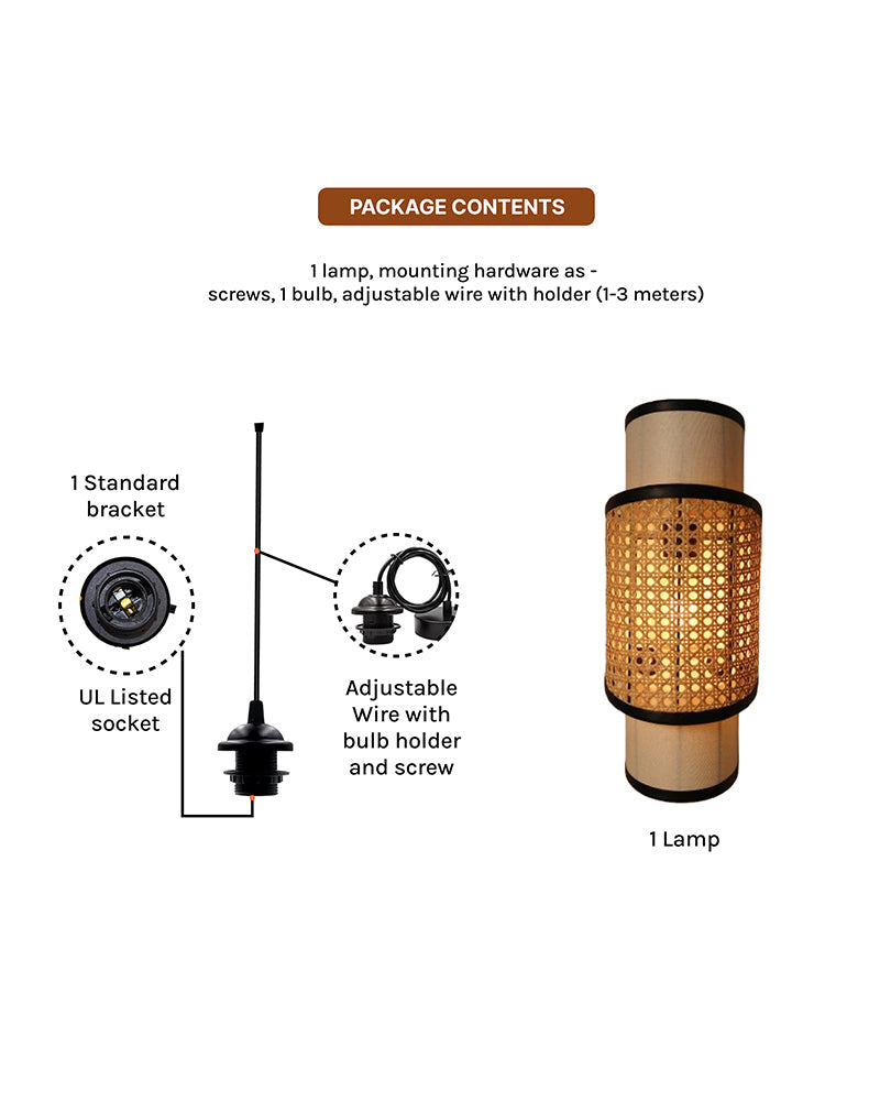 Modern Rattan Wall Lamps For Living Room Decoration