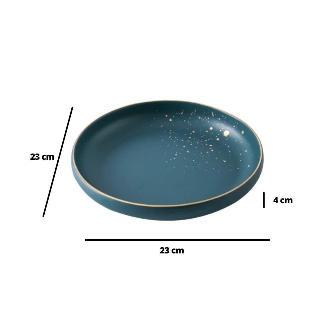 Cara Pasta Plate Midnight Green Nestasia