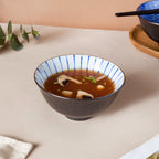 Caspian Cobalt Blue White Soup Bowl 200ml Nestasia