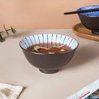 Caspian Cobalt Blue White Soup Bowl 200ml Nestasia