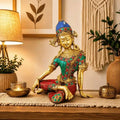 Brass Sitting Indra Dev Idol (9.5 Inch) Vedansh Craft