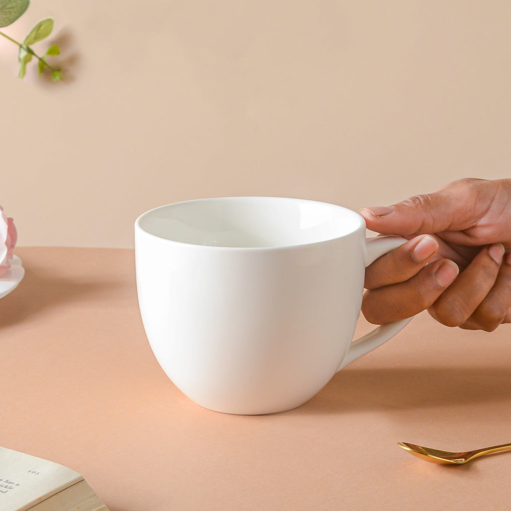 Riona Ceramic Tea Cup White Nestasia