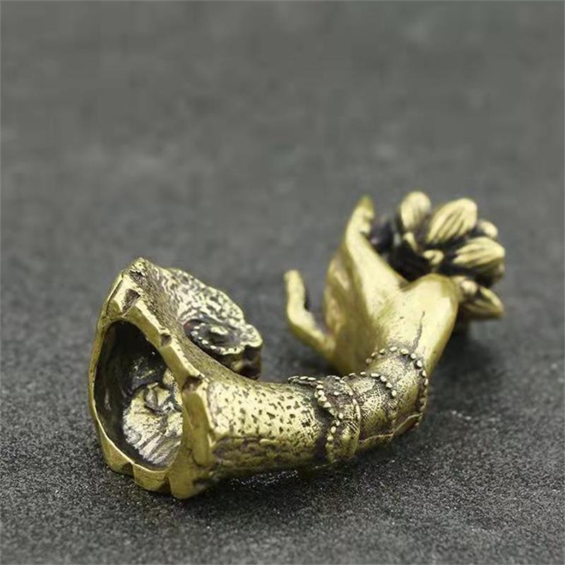 Antique Buddha Hand Incense Stick Incense Stove Brass Artifact Tabletop Decoration kafalo