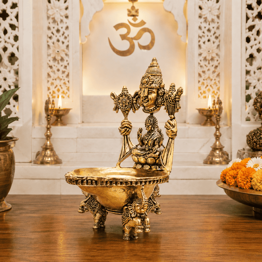 Brass Balaji Lakshmi Lightweight Diya Vedansh Craft