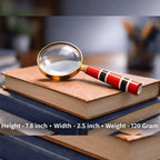 Brass Magnifying Glass With Wooden Handle Vedansh Craft