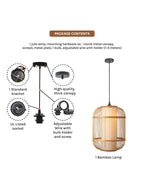 Decorative Bamboo Ceiling Light for Dining Room and Lounge