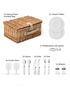 Wicker Picnic Basket for Lunch, Food Storage & Outdoor Adventures