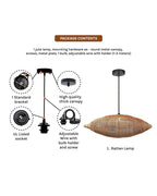 Elegant Rattan Hanging Lamp for Hall and Living Area