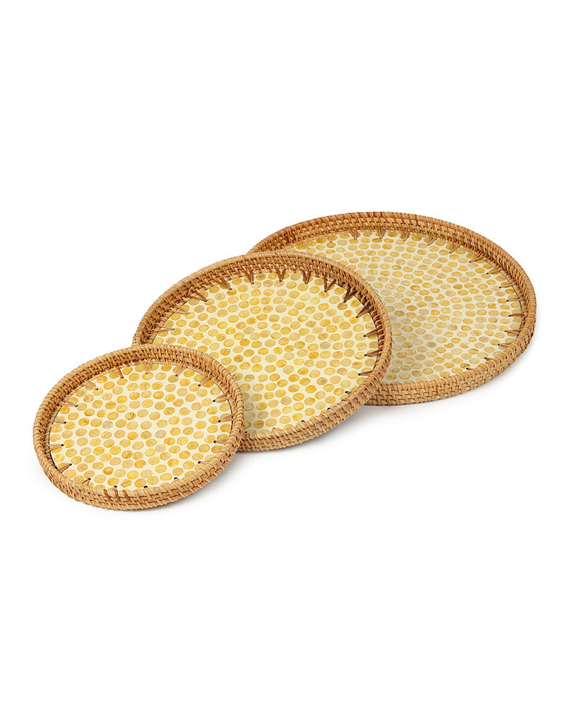 Rattan Decorative Tray for Serving, Gifting, and Home Display