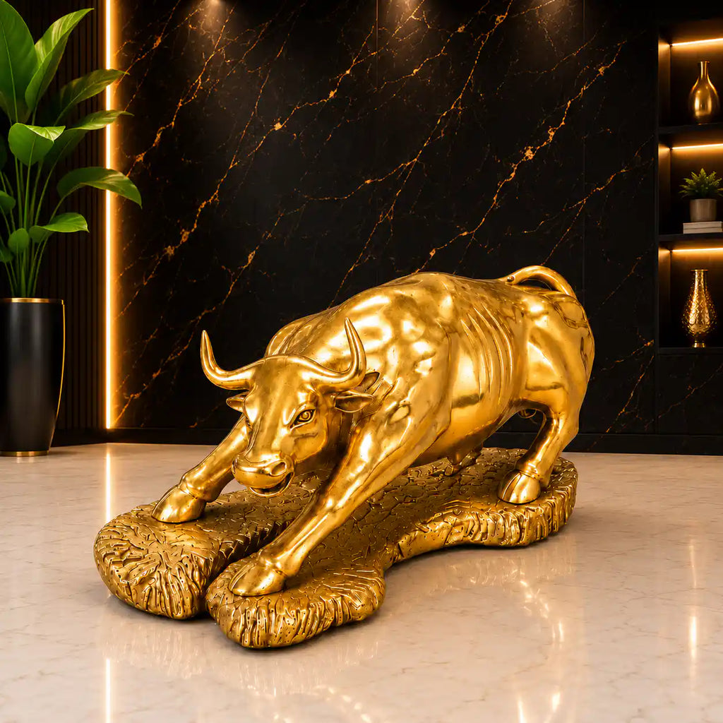 Brass Decorative Bull Statue (15 Inch) Vedansh Craft