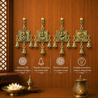 Brass Lightweight Wall Hanging With Bell (6 Inch) Vedansh Craft